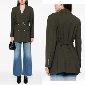 $798 NWT Veronica Beard Olive Loden Hutchinson Dickey Trench Short Jacket sz XS